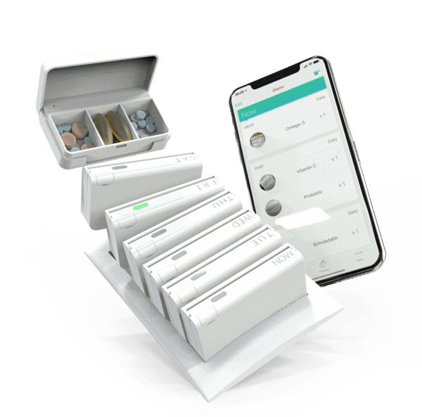 Smart 7 Day Pill Box: Small Smart Weekly Pill Organizer, Travel Pill Box –  Tinylogics