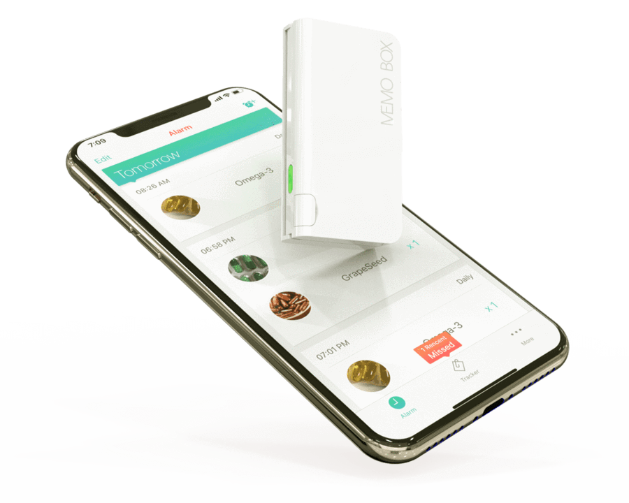 Memo Box Mini Small Pillbox With Alarm Reminder App